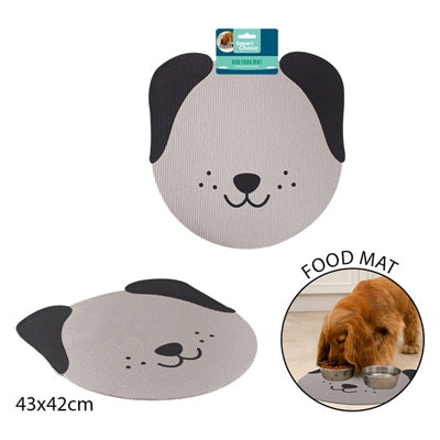 SMART CHOICE FOOD MAT ANTI SLIP DOG HEAD 43X42CM