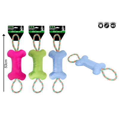 SMART CHOICE CANVAS PLUSH/ROPE DOG TOY
