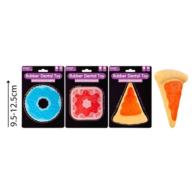 SMART CHOICE DOG TOY DENTAL SCENTED RUBBER & NYLON 3 ASSORTED SHAPES