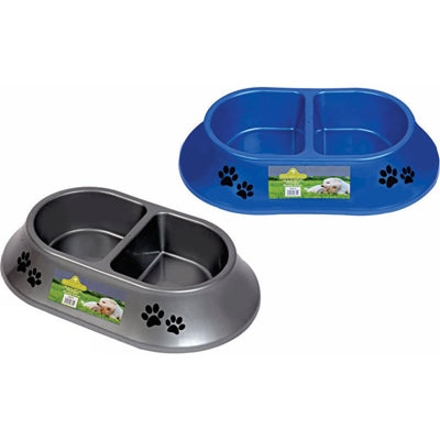 PET BOWL DOUBLE DINER DECORATED