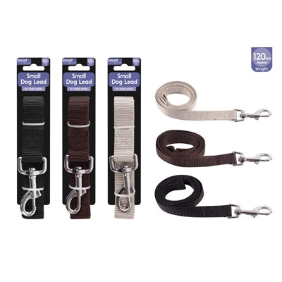 SMART CHOICE DOG LEAD 3 ASSORTED COLOURS SMALL 120X1.5CM