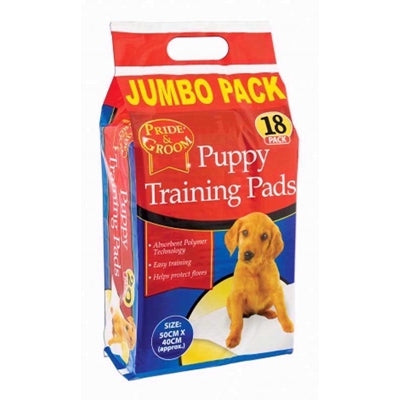 PRIDE & GROOM PUPPY TRAINING PADS 18PK