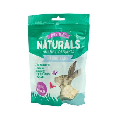 PURE BREED DOG TREAT RABBIT EAR WITH HAIR 50G