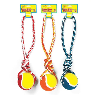 PETS PLAY JUMBO BALL WITH ROPE