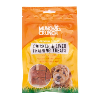 MUNCH & CRUNCH DOG TRAINING TREATS CHICKEN & LIVER 60G