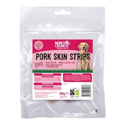 MUNCH CRUNCH PORK SKIN STRIPS 80G