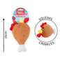 SMART CHOICE PLUSH DOG TOY CHICKEN LEG WITH SQUEAKER