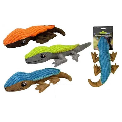 DOG TOY BURLAP LIZARD