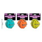 SMART CHOICE DOG TOY RUBBER & ROPE BALL 3 ASSORTED COLOURS