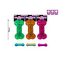 SMART CHOICE DOG TOY RUBBER BONE WITH FLASH & SQUEAKER 3 ASSORTED COLOURS