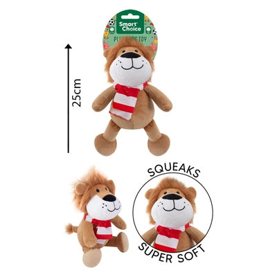 SMART CHOICE DOG TOY WORLD CUP LION WITH SQUEAKER