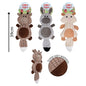 SMART CHOICE PLUSH / CRINKLE DOG TOY ANIMAL WITH SQUEAKER 3 ASSORTED COLOURS