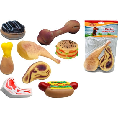 2 PACK DOG SQUEAKY TOYS