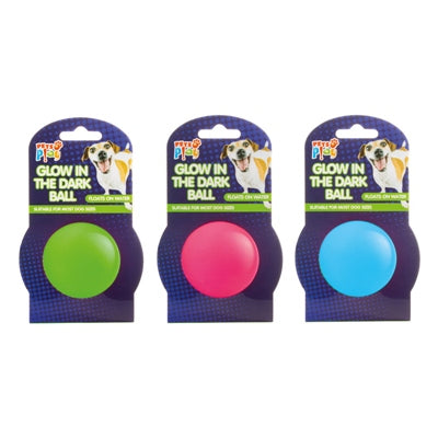 PETS PLAY GLOW IN DARK PET TOY ASSORTED