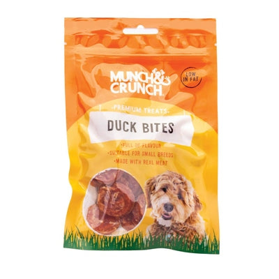 MUNCH & CRUNCH DOG TREAT DUCK BITES 70G