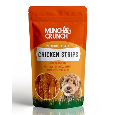 MUNCH & CRUNCH DOG TREAT CHICKEN STRIPS 70G