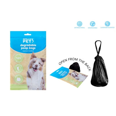 ANTI BACTERIAL DEGRADABLE POOP BAG 125PK