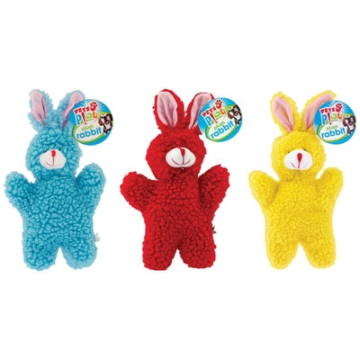 PETS PLAY DOG TOY PLUSH RABBBIT ASS