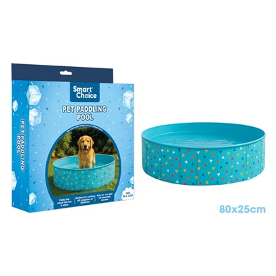 SMART CHOICE PET PADDLING POOL FOLDABLE 80X25CM