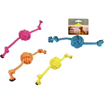 DOG ROPE KNOT BALL PLAY TOY(12/48)