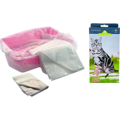 CAT LITTER TRAY LINERS 24PCE