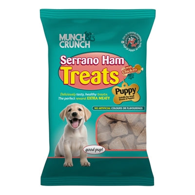 MUNCH CRUNCH PUPPY SERANO HAM TREATS WITH CHICKEN 150G