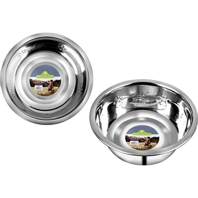 STAINLESS STEEL PET BOWL EMBOSSED 3QT