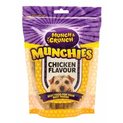 MUNCH & CRUNCH DOG TREAT MUNCHIES CHICKEN FLAVOUR 250G