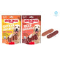 WORLD OF PETS DOG TREATS MEATY SAUSAGES 2 ASSORTED FLAVOURS PACK OF 7 65G