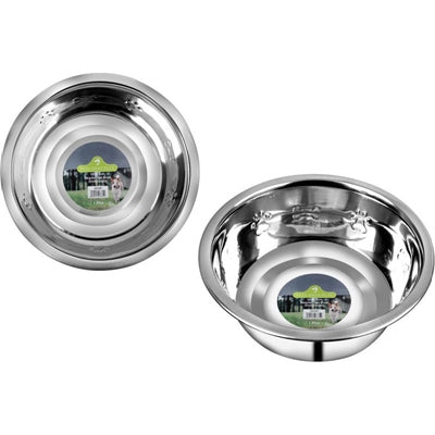 STAINLESS STEEL PET BOWL EMBOSSED 1 PINT