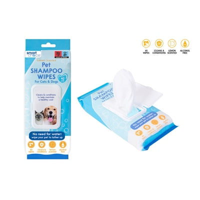 SMART CHOICE PET SHAMPOO WIPES PACK OF 40