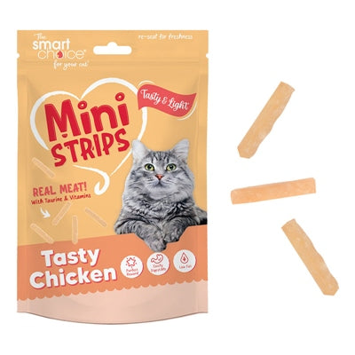 SMART CHOICE CAT TREATS MINI CHICKEN STRIPS 80G