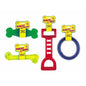 PETS PLAY DOG TOY PVC RING TUG BONE