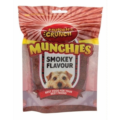 MUNCH & CRUNCH DOG TREAT MUNCHIES SMOKEY FLAVOUR 250G