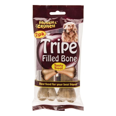 MUNCH CRUNCH TRIPE FILLED BONE PK2