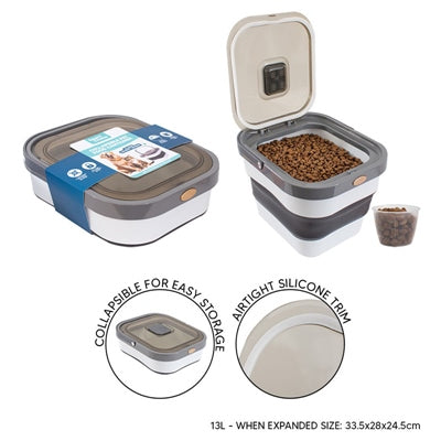 SMART CHOICE PET FOOD STORAGE CONTAINER COLLAPSIBLE 13L