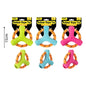 SMART CHOICE DOG TOY RUBBER & ROPE RING 3 ASSORTED COLOURS