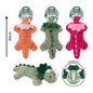 SMART CHOICE PLUSH / CRINKLE DOG TOY DINO WITH SQUEAKER 3 ASSORTED COLOURS