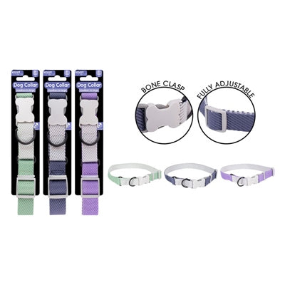 SMART CHOICE DOG COLLAR DUAL COLOUR 3 ASSORTED COLOURS M / L 2.5X40-60CM