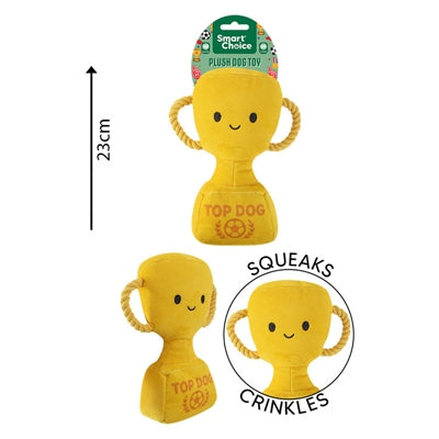 SMART CHOICE DOG TOY WORLD CUP TROPHY WITH SQUEAKER