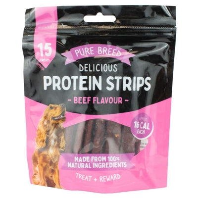 PUREBREED PROTEIN STRIPS BEEF 150G