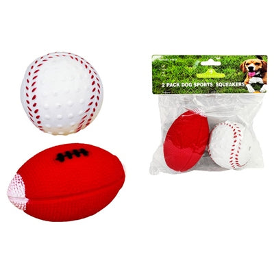 DOG SPORTS SQUEAKERS PACK OF 2