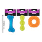 SMART CHOICE DOG TOY SQUEAKY RUBBER TEXTURED 3 ASSORTED