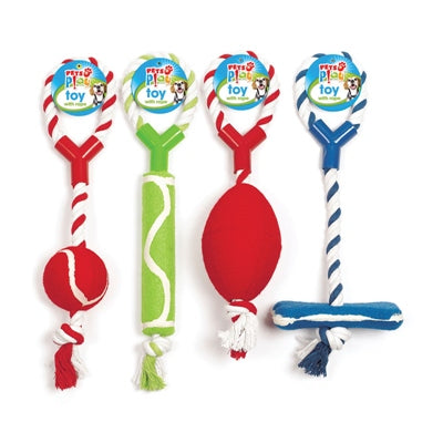 PETS PLAY ROPE TOYS 4 ASSORTED