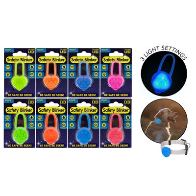 SMART CHOICE SAFETY SILICONE BLINKER LED FLASHING 4 ASSORTED COLOURS / SHAPES