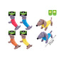 SMART CHOICE PLUSH DOG TOY DACHSHUND WITH SQUEAKER 4 ASSORTED COLOURS